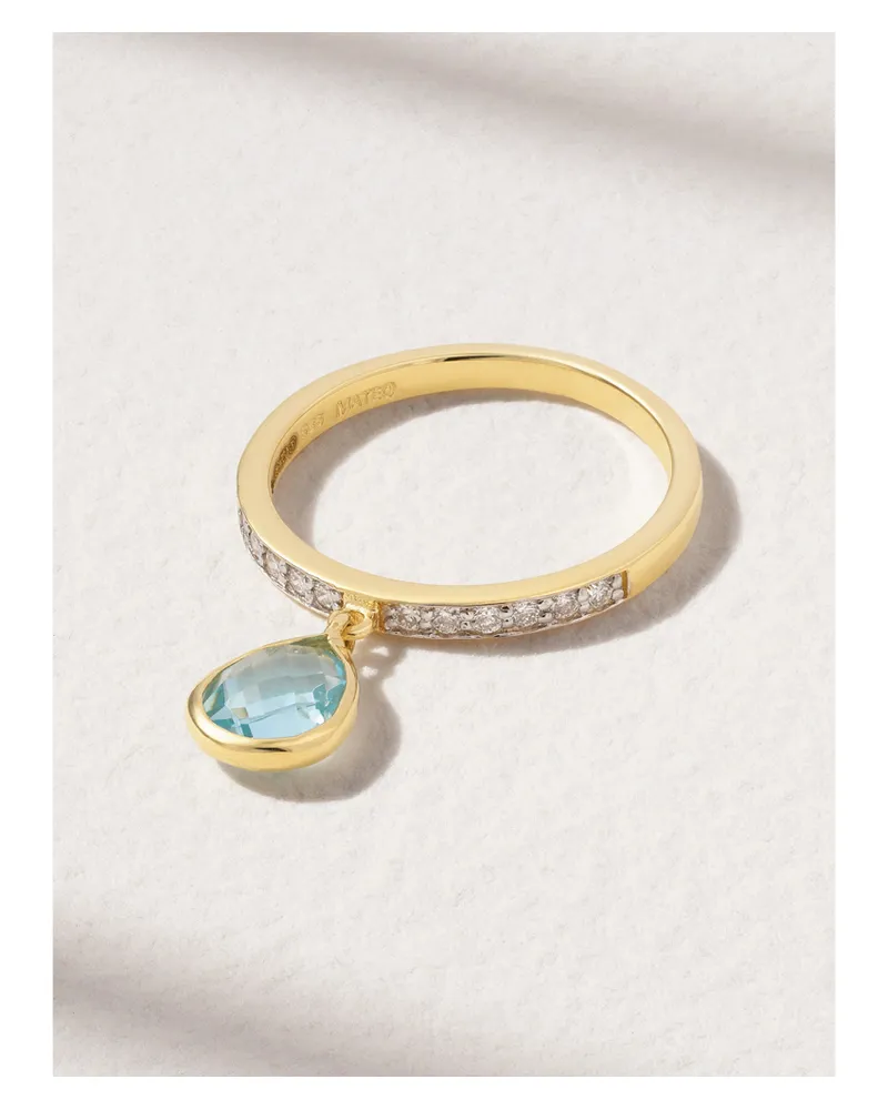 MATEO Ring Aus 14 Karat Gold Mit Topas Und Diamanten Gold