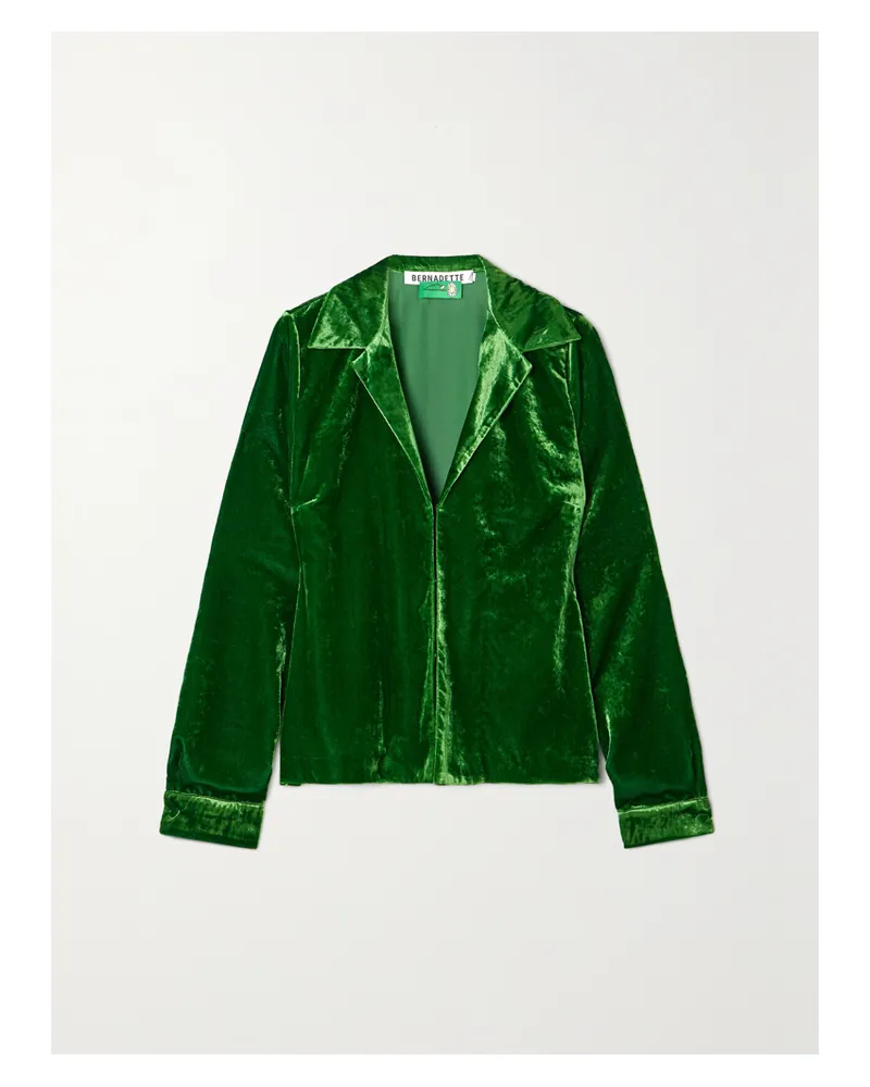 BERNADETTE Bill Hemd Aus Samt - Grün Grün