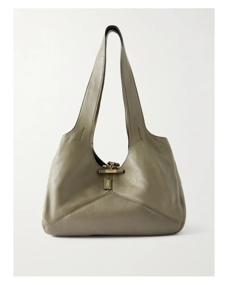 Chloé Baloon Full-grain Leather Tote Bag - Green Green