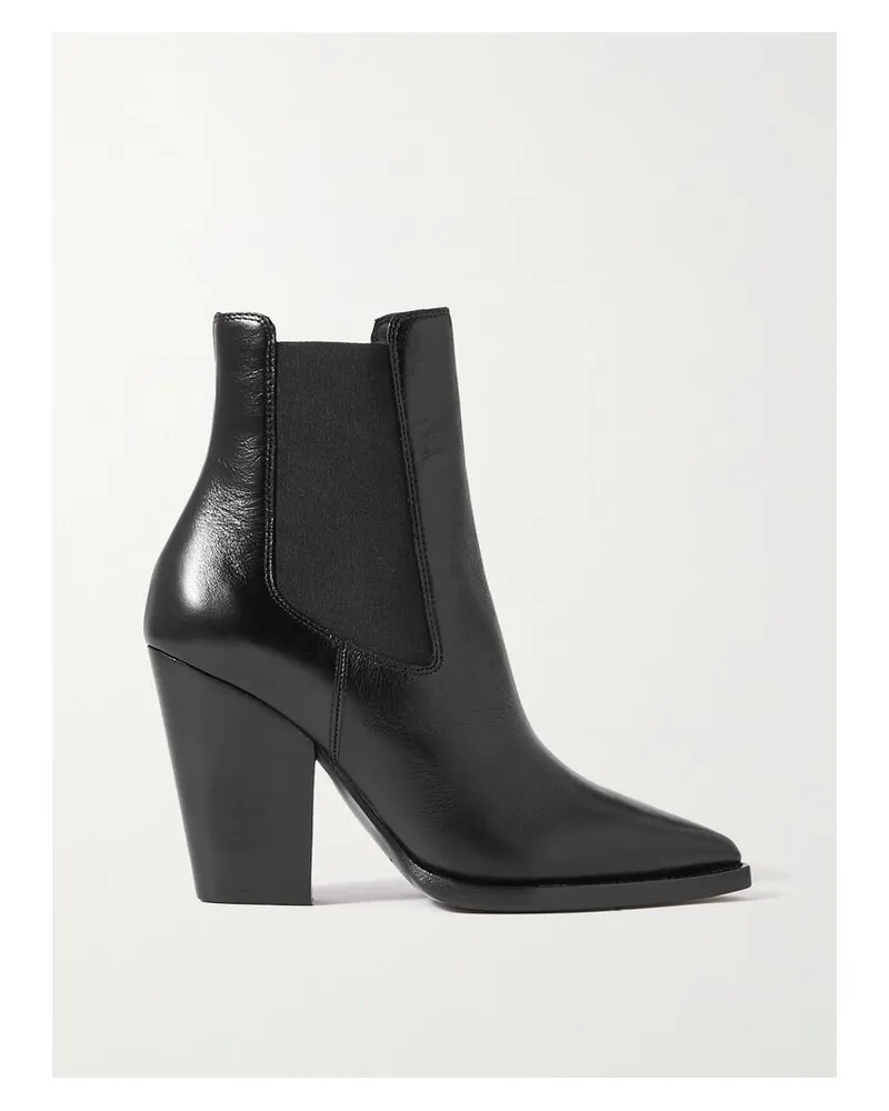 Saint Laurent Theo Ankle Boots Aus Leder - Schwarz Schwarz