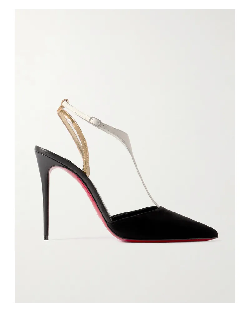 Christian Louboutin Athina 100 Pumps aus Veloursleder Schwarz