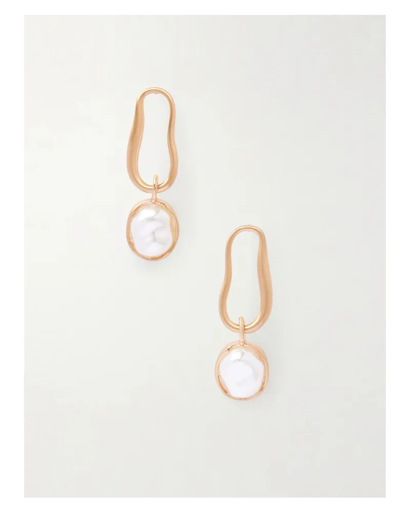 Cult Gaia Vera Goldfarbene Ohrringe Mit Kunstperlen Gold