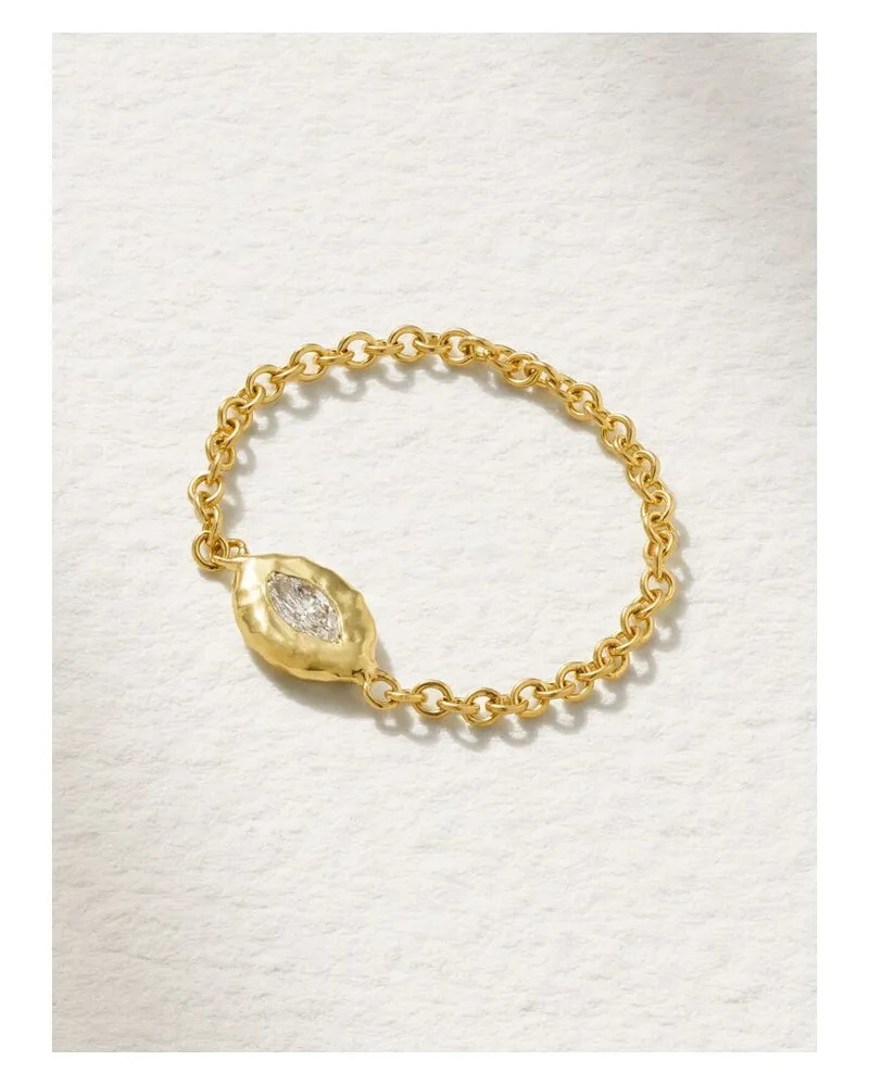 Octavia Elizabeth Net Sustain Nesting Gem Ring Aus 18 Karat Gold Mit Diamant Gold