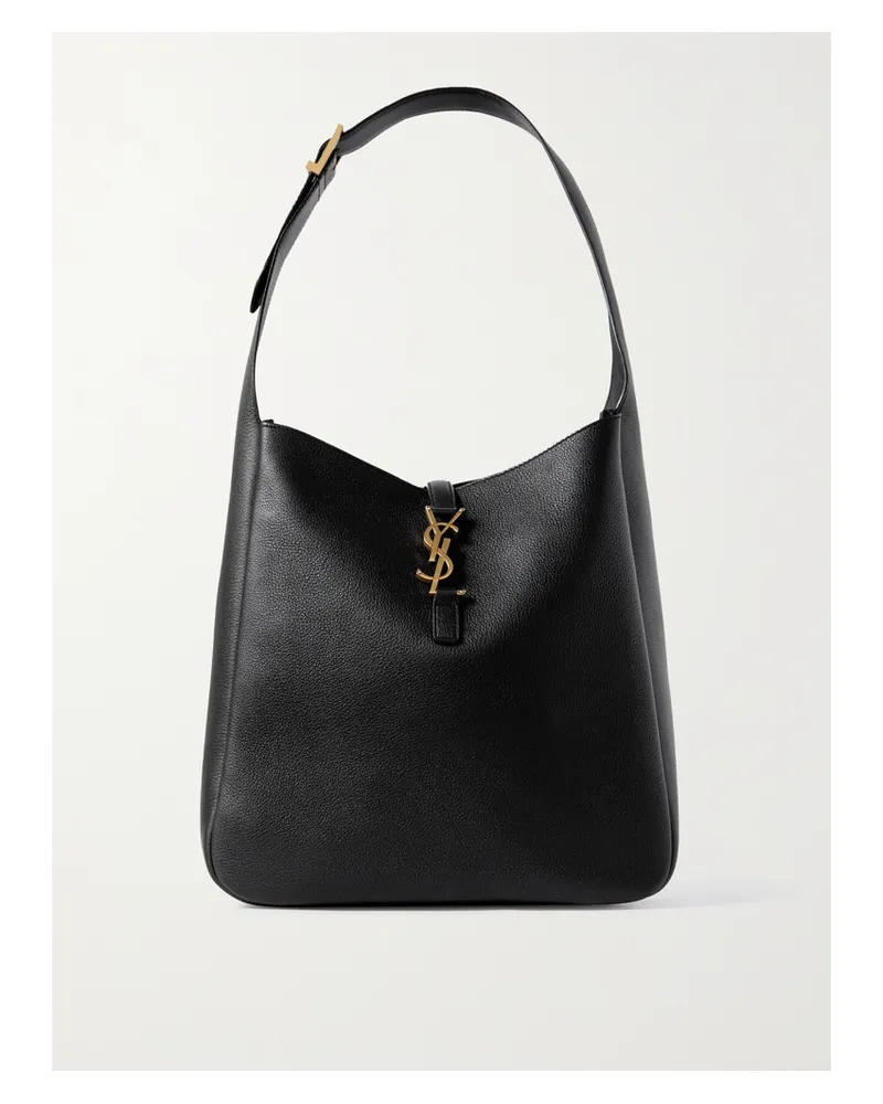 Saint Laurent Le 5 À 7 Large Leather Shoulder Bag - Black Black