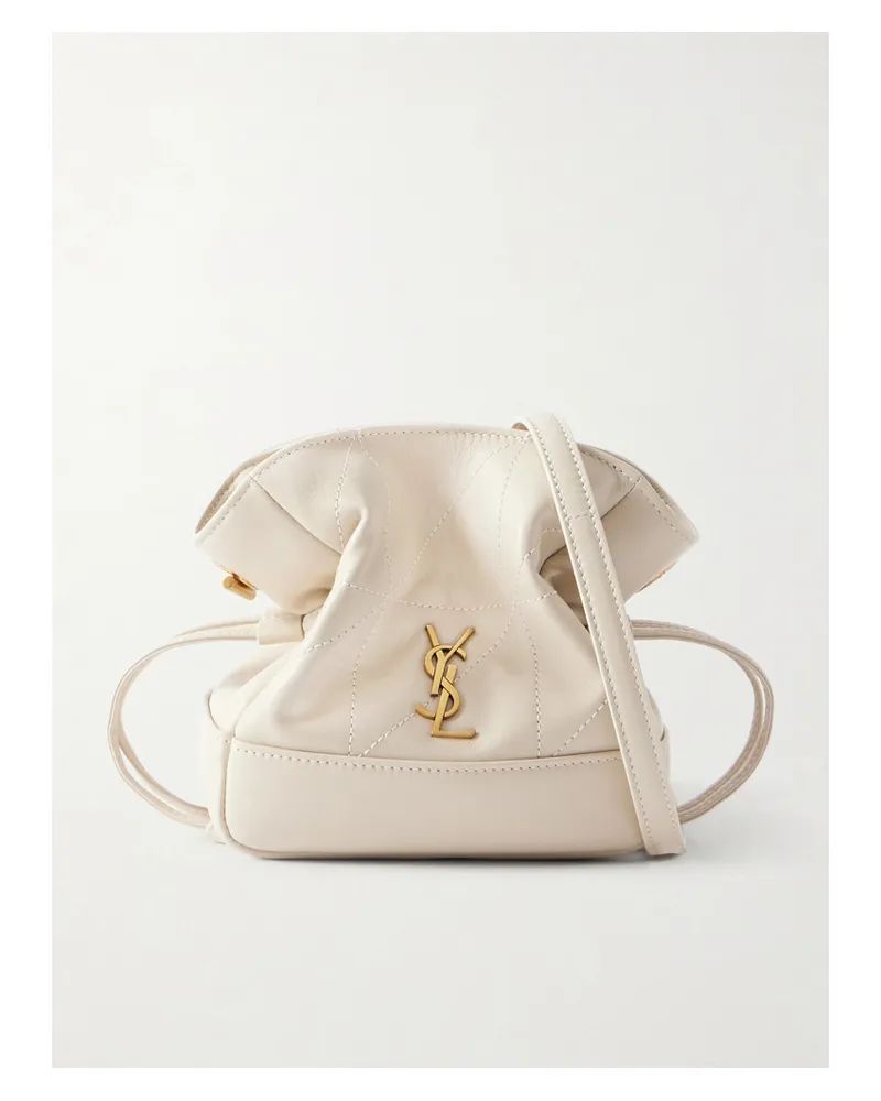 Saint Laurent Jamie Mini Quilted Leather Shoulder Bag - Neutrals Neutrals