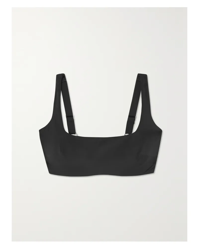 Form and Fold D–g The Crop Bikini-oberteil Aus Recyceltem Stretch-material - Schwarz Schwarz