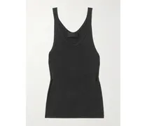 Selah Tanktop Aus Geripptem Seiden-jersey - Schwarz