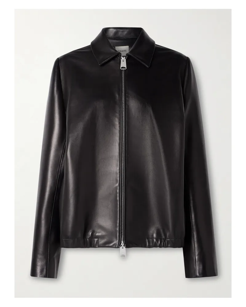 KHAITE Jackson Oversized-bomberjacke Aus Leder - Schwarz Schwarz
