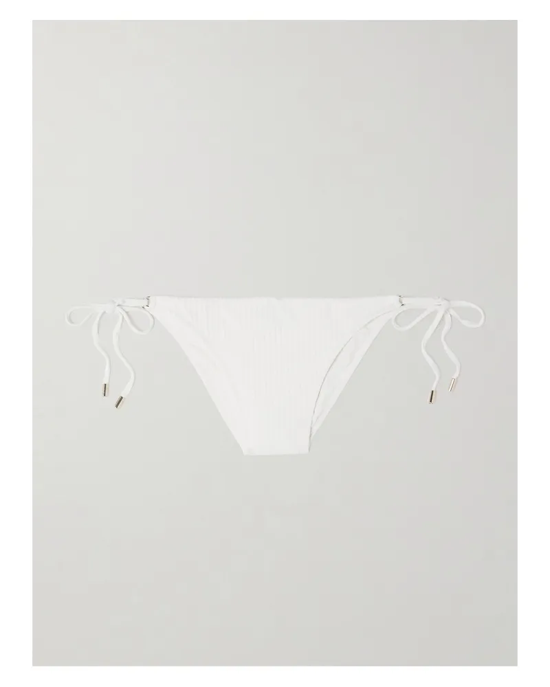 Melissa Odabash Canary Geripptes Bikini-höschen - Elfenbein Elfenbein
