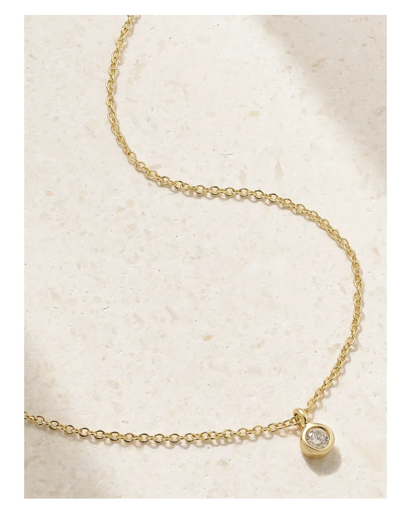 Stone & Strand Essential Kette Aus 14 Karat Gold Mit Diamanten Gold