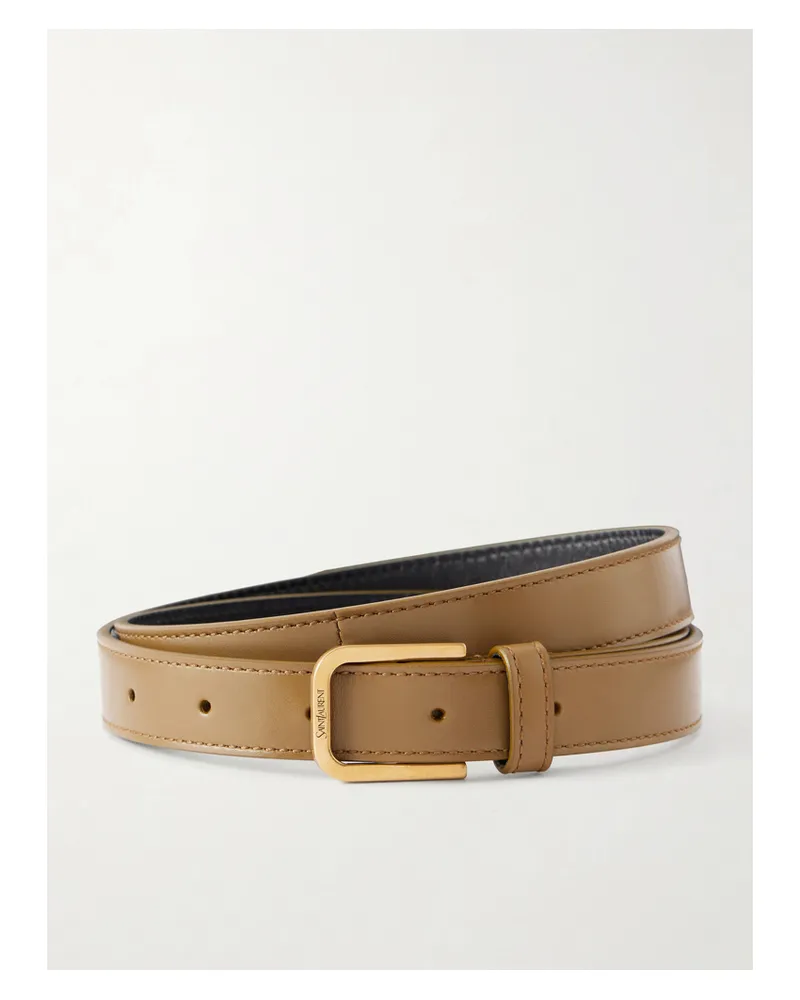 Saint Laurent Leather Belt - Neutrals Neutrals