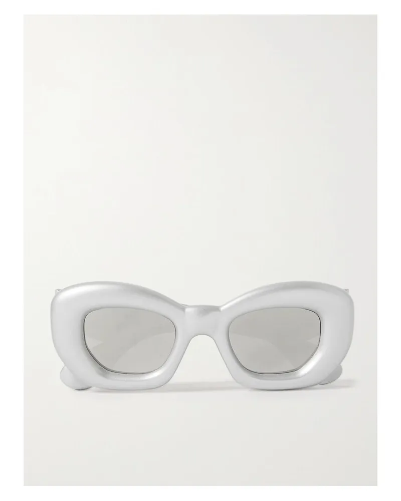 Loewe Inflated Oversized-sonnenbrille Mit D-rahmen Aus Azetat - Silber Silber