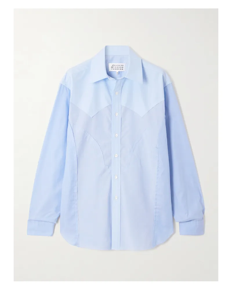 Maison Margiela Hemd Aus Baumwollpopeline - Blau Blau