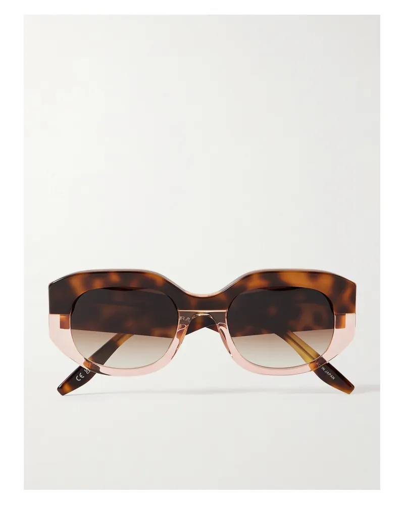 Barton Perreira Sueno Sonnenbrille Mit Rundem Rahmen Aus Azetat - Horn Horn