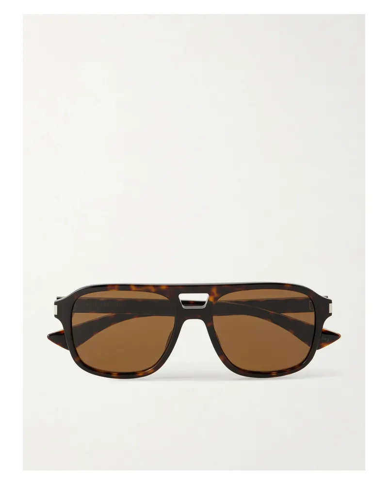 Saint Laurent Aviator-style Tortoiseshell Acetate Sunglasses Tortoiseshell