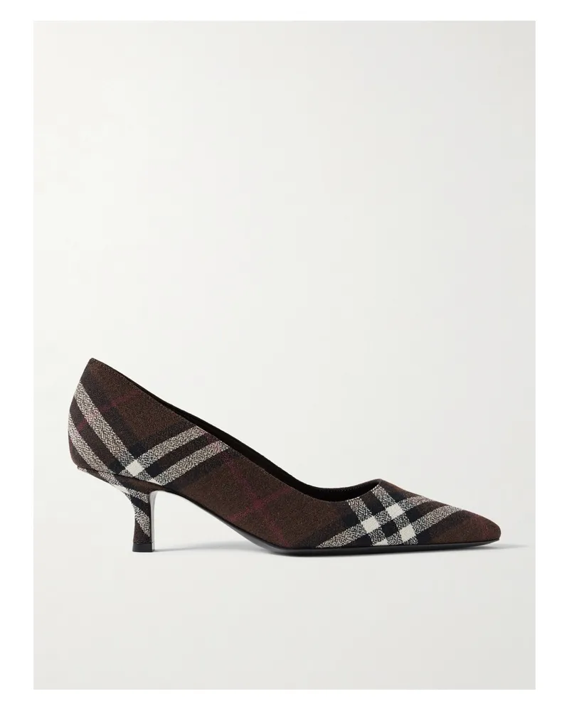 Burberry Pumps Aus Karierter Wolle - Braun Braun