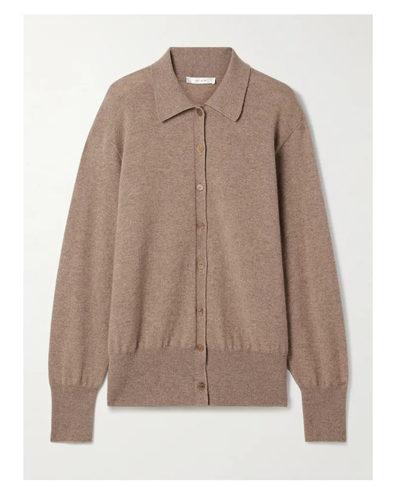 The Row Lillia Cashmere Cardigan - Brown Brown