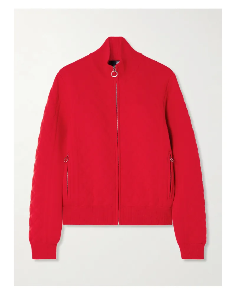FUSALP Nuria Sweatshirtjacke Aus Einer Wollmischung In Jacquard-strick Mit Stehkragen - Rot Rot