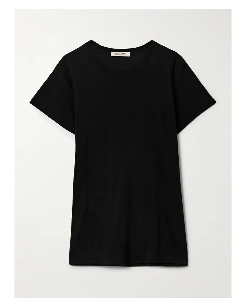 Nili Lotan Lana T-shirt Aus Baumwoll-jersey - Schwarz Schwarz