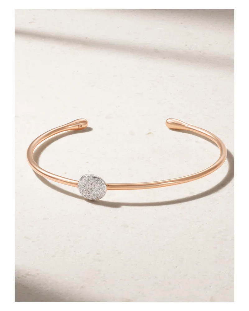 Pomellato Armspange Aus 18 Karat Roségold Mit Rhodiumauflage Und Diamanten Gold