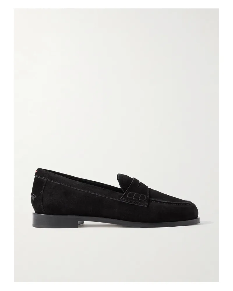 aeyde Oscar Loafers Aus Veloursleder - Schwarz Schwarz