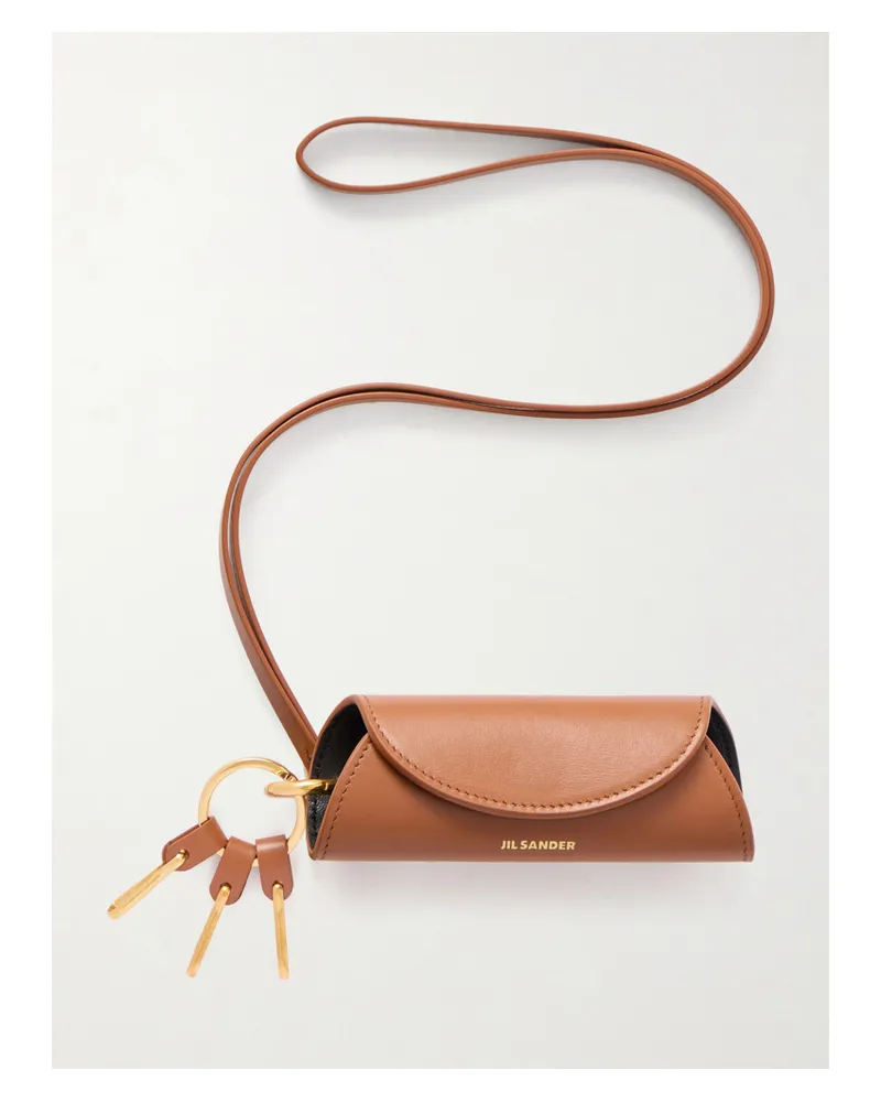 Jil Sander Leather Keychain - Brown Brown