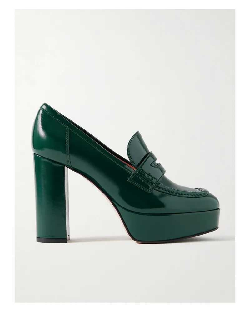 Gianvito Rossi Nuit 70 Plateaupumps Aus Lackleder - Blau Blau
