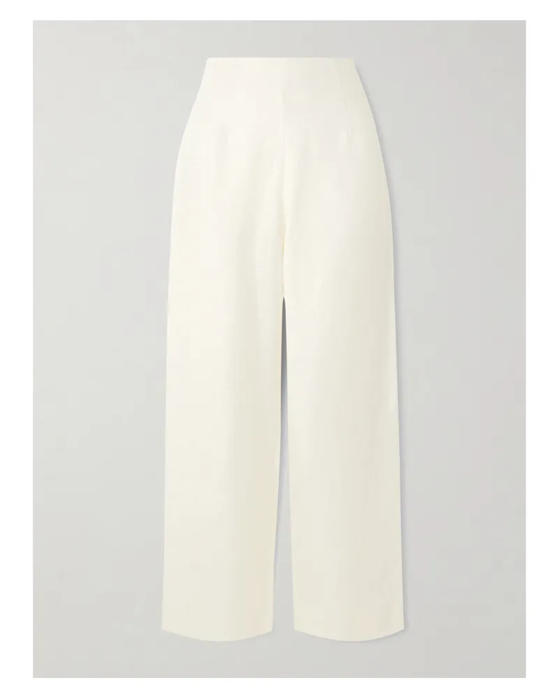Posse Noelle Hose Mit Geradem Bein Aus Leinen - Creme Creme