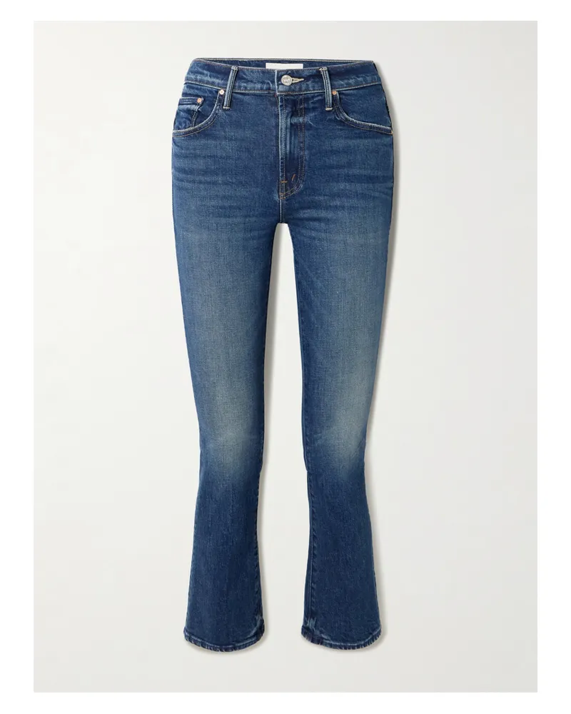 Mother The Insider Verkürzte, Hoch Sitzende Schlagjeans - Blau Blau
