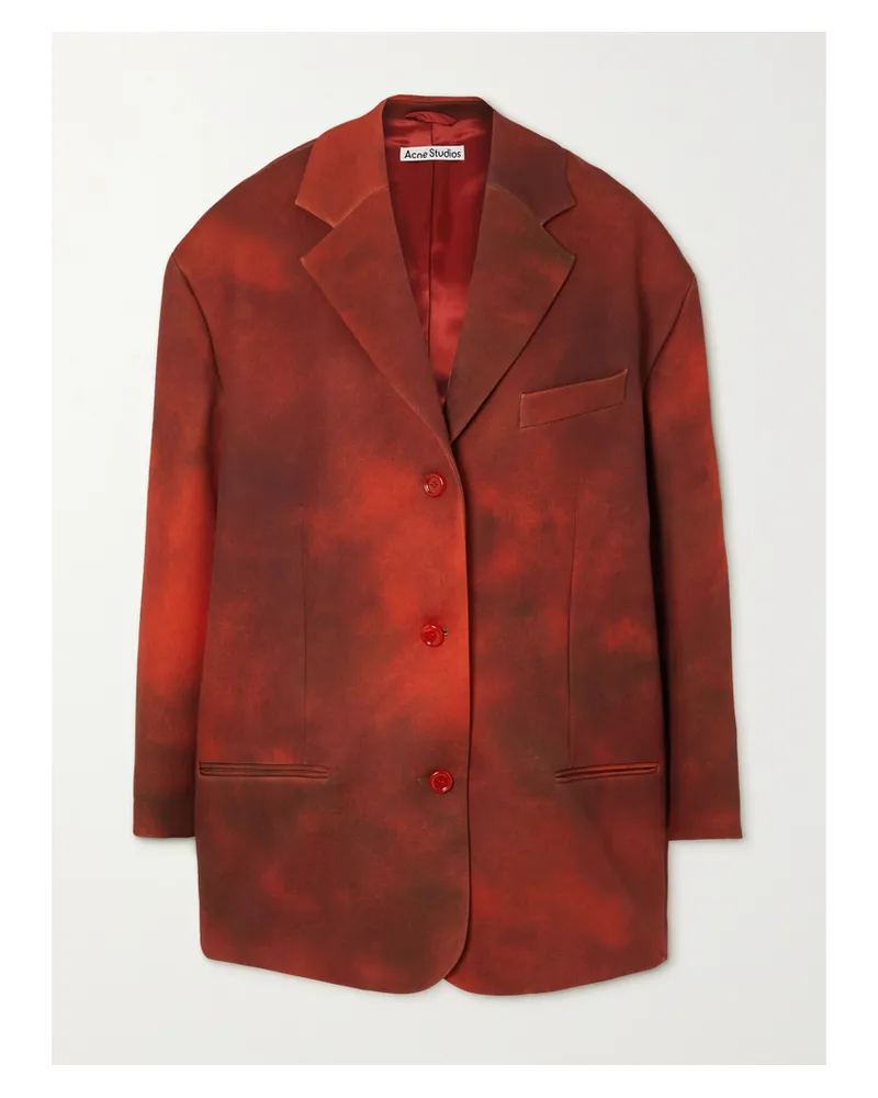 Acne Studios Bedruckter Blazer Aus Twill - Rot Rot