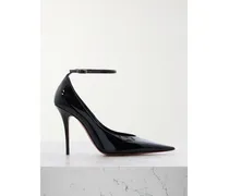 Anok Pumps Aus Lackleder Mit Spitzer Kappe - Schwarz