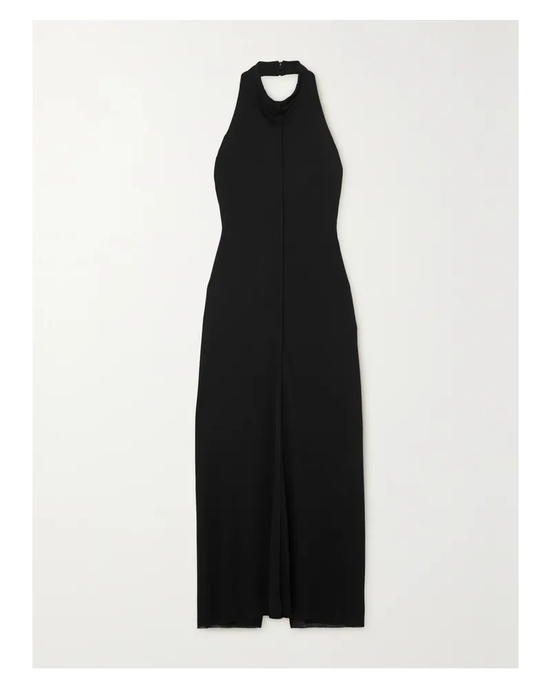 The Row Brynlee Rückenfreies Midikleid Aus Jersey - Schwarz Schwarz