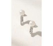 Ohrringe aus 18 Karat Weiß mit Perlen