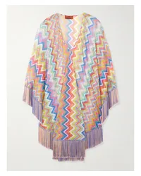 Missoni Kaftan aus Gestreiftem Häkelstrick Mehrfarbig