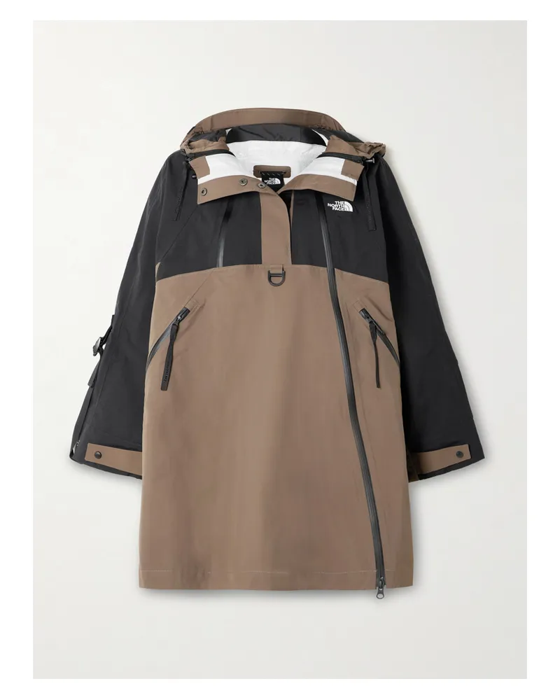 The North Face Hooded Two-tone Dryvent™ Shell Jacket - Brown Brown