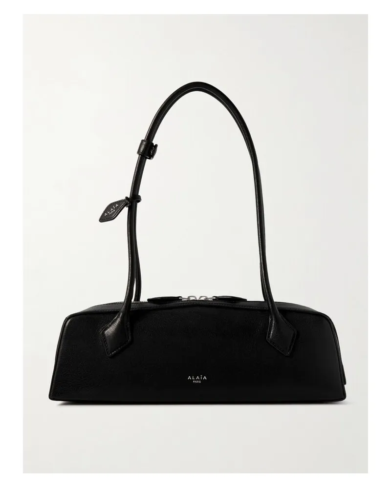 Alaïa Le Teckel Schultertasche Aus Strukturiertem Leder - Schwarz Schwarz