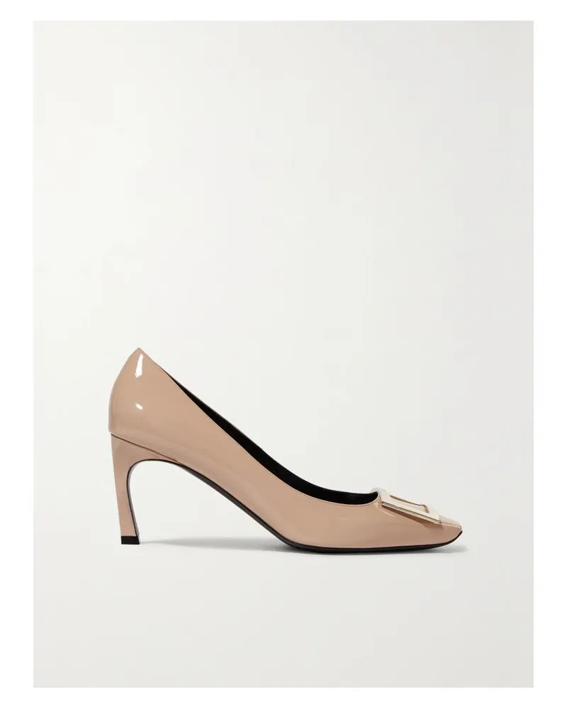 Roger Vivier Belle Vivier Trompette Pumps Aus Lackleder - Neutral Neutral