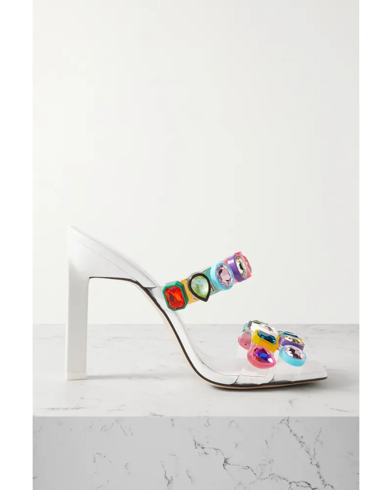 ATTICO Nanci Mules Aus Pvc Mit Verzierungen - Weiß Weiß