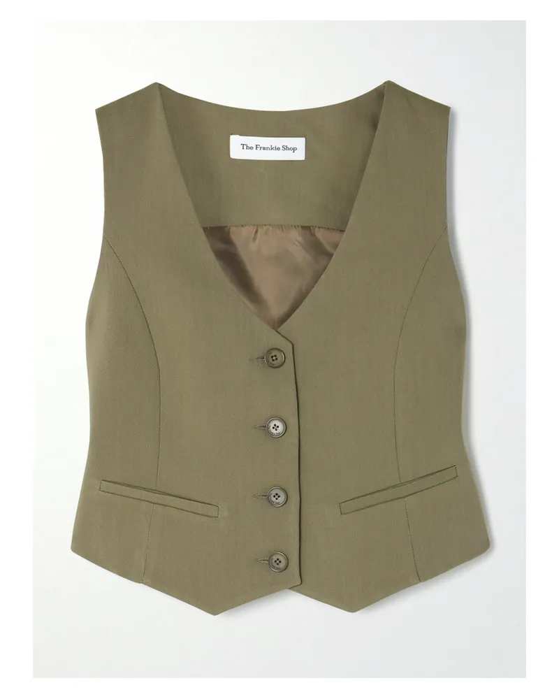 FRANKIE Shop Roma Weste Aus Webstoff - Grün Grün