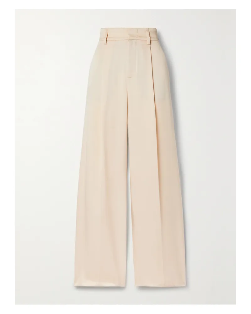 Vince Hose Mit Weitem Bein Aus Twill - Neutral Neutral