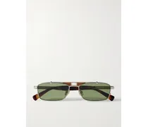 Paloma Sonnenbrille Im Pilotenstil Aus Titan Und Azetat - Gelb