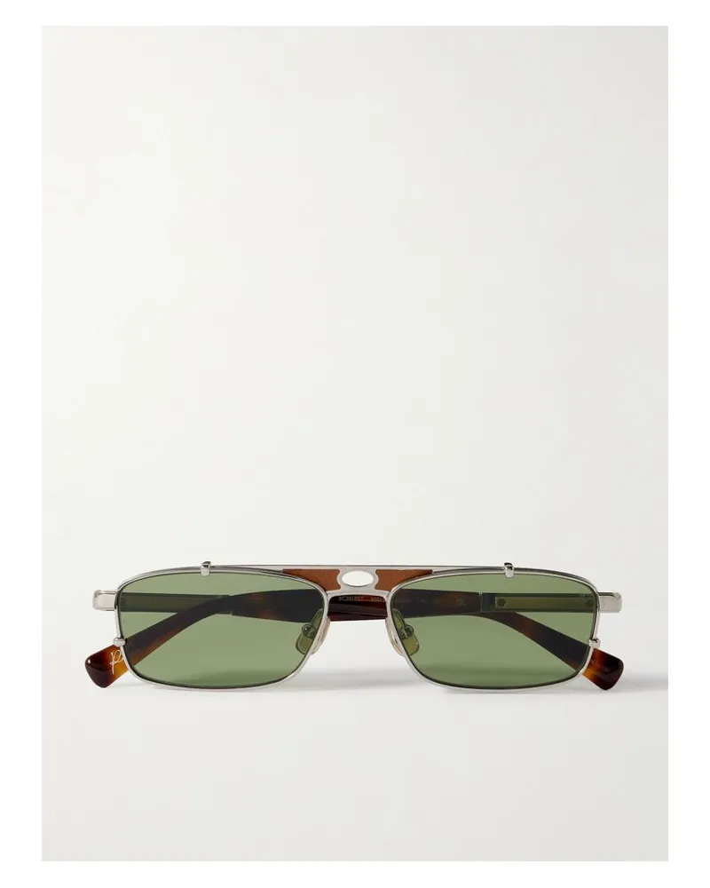 Brunello Cucinelli Paloma Sonnenbrille Im Pilotenstil Aus Titan Und Azetat - Gelb Gelb