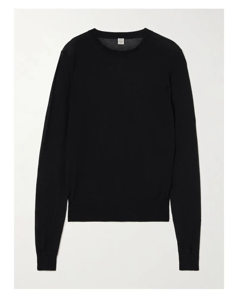 Totême Pullover Aus Strick Aus Einer Seidenmischung - Schwarz Schwarz