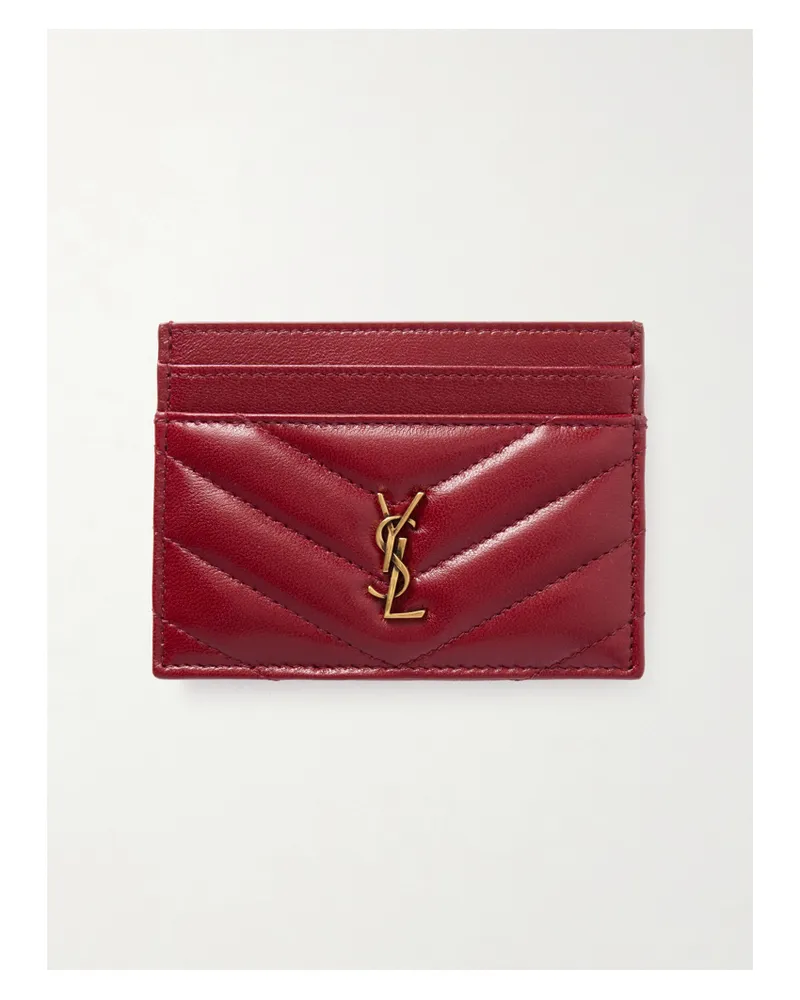 Saint Laurent Cassandre Kartenetui Aus Matelassé-leder - Rot Rot