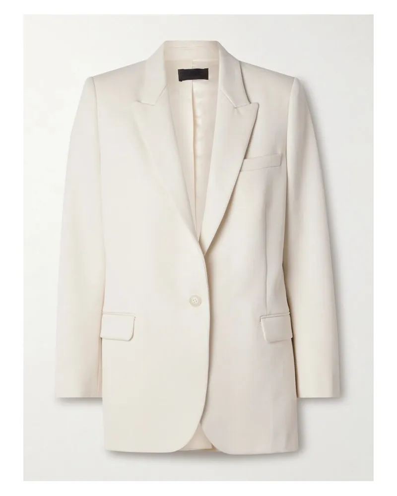 Nili Lotan Diane Blazer Aus Woll-twill - Ecru Ecru