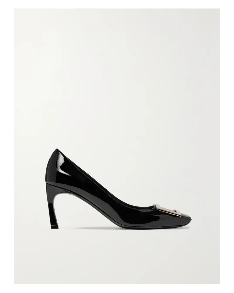 Roger Vivier Belle Vivier Trompette 70 Patent-leather Pumps - Black Black
