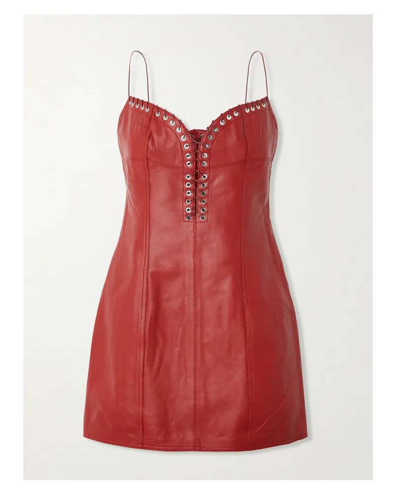 Ludovic de Saint Sernin Kim Minikleid Aus Leder - Rot Rot