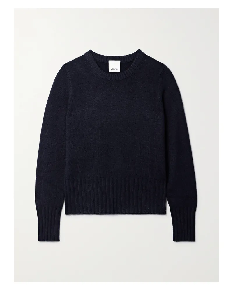 ALLUDE Net Sustain Cashmere Sweater - Blue Blue