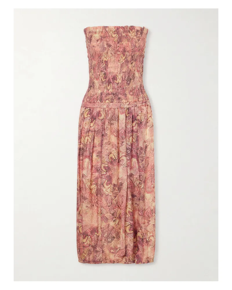 Isabel Marant Cleane Silk-chiffon Midi Dress - Pink Pink