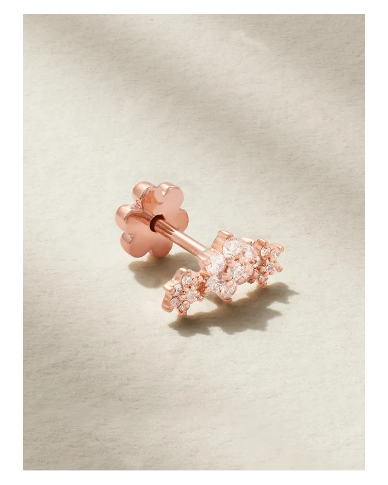 Maria Tash Flower Garland Ohrstecker aus 18 Karat Roségold